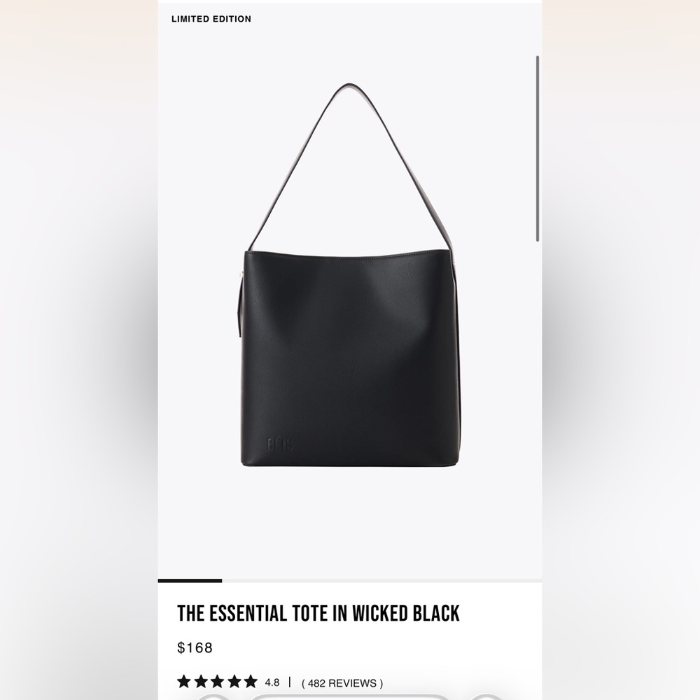 The Essential Tote in Wicked Black